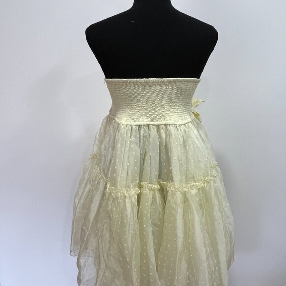 Free People Theo Summer Puff Mini Dress, XL, Yellow, NWT - Picture 7 of 10